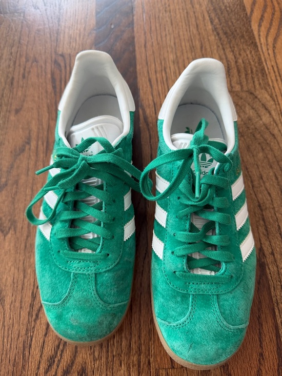 adidas Shoes - adidas Green Suede Gazelle Sneakers